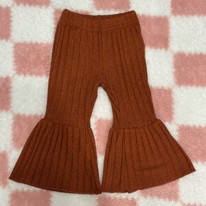 Burnt Orange/Rust Color Knitted Bell Bottoms!